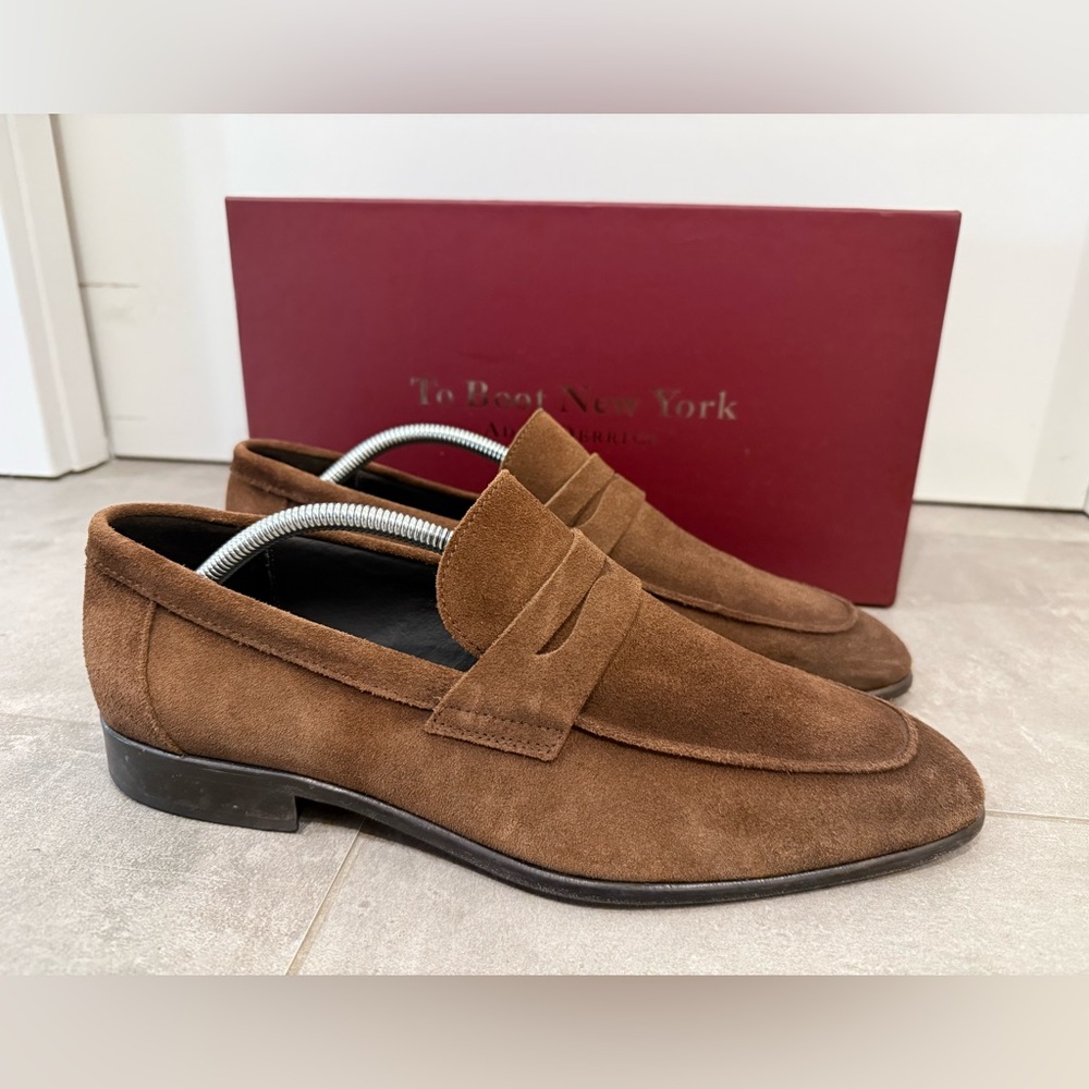 To Boot New York Nova Sienna Brown Suede Men's Loafers 9.5M
